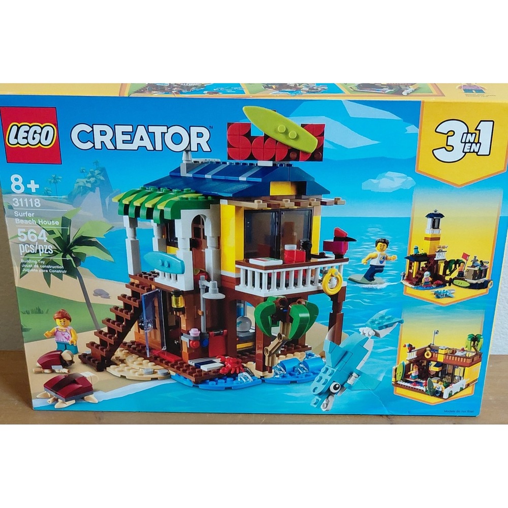 LEGO Creator 3-in-1 31118 Surfer Beach House 564 Pieces Retired Set - Picture 7 of 8